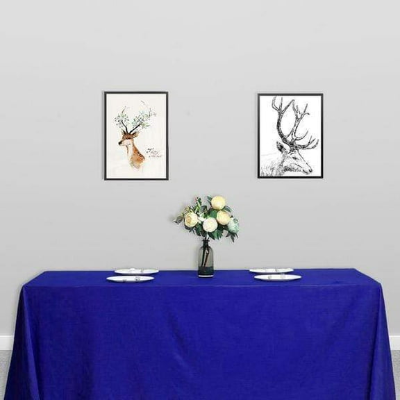 BalsaCircle 90" x 132" Polyester Rectangular Tablecloth Royal Blue