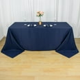 thumbnail image 1 of Balsa Circle 90" x 132" Premium Polyester Rectangular Tablecloth Table Linens Navy Blue, 1 of 8