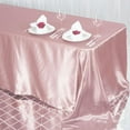 thumbnail image 1 of BalsaCircle 90" x 132" Satin Rectangular Tablecloth Dusty Rose, 1 of 8