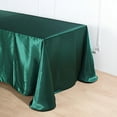 thumbnail image 1 of BalsaCircle 90" x 132" Satin Rectangular Tablecloth Hunter Green, 1 of 9