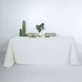 thumbnail image 1 of BalsaCircle 90" x 132" White Rectangular Premium Polyester Faux Burlap Tablecloth Reception, 1 of 8