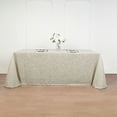 thumbnail image 1 of Balsa Circle 90" x 156" Beige Rectangular Premium Polyester Faux Burlap Tablecloth, 1 of 8