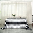 thumbnail image 1 of BalsaCircle 90" x 156" Black White Satin Stripes Rectangle Tablecloth Dining Linens, 1 of 6