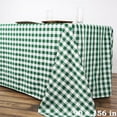 thumbnail image 1 of BalsaCircle 90" x 156" Checkered Tablecloth Wedding Party Table Linens Green and White, 1 of 6