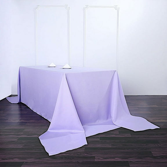 BalsaCircle 90" x 156" Polyester Rectangular Tablecloth Lavender