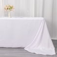 thumbnail image 1 of BalsaCircle 90" x 156" Polyester Rectangular Tablecloth Rounded Corners White, 1 of 8