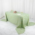 thumbnail image 1 of BalsaCircle 90" x 156" Sage Green Gold Metallic Geometric Design Polyester Rectangle Tablecloth, 1 of 8