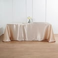 thumbnail image 1 of BalsaCircle 90" x 156" Satin Rectangular Tablecloth Beige, 1 of 8