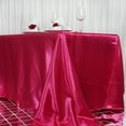 thumbnail image 1 of BalsaCircle 90" x 156" Satin Rectangular Tablecloth Fuchsia, 1 of 6
