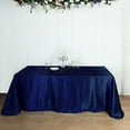 thumbnail image 1 of BalsaCircle 90" x 156" Satin Rectangular Tablecloth Navy Blue, 1 of 5