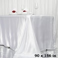 thumbnail image 1 of BalsaCircle 90" x 156" Satin Rectangular Tablecloth White, 1 of 4