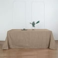 thumbnail image 1 of BalsaCircle 90" x 156" Taupe Rectangular Premium Polyester Faux Burlap Tablecloth Reception, 1 of 8