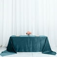 thumbnail image 1 of Balsa Circle 90" x 156" Teal Rectangular Premium Velvet Tablecloth Table Linens, 1 of 8