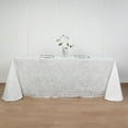 thumbnail image 1 of BalsaCircle 90" x 156" White Rectangular Premium Polyester Faux Burlap Tablecloth Reception, 1 of 7