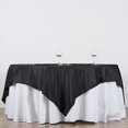thumbnail image 1 of BalsaCircle 90" x 90" Black Square Polyester Table Overlays Wedding Party Tablecloth, 1 of 4