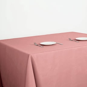 BalsaCircle 90" x 90" Square Polyester Tablecloth Dusty Rose