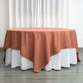 thumbnail image 1 of BalsaCircle 90" x 90" Square Polyester Tablecloth Terracotta, 1 of 8