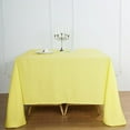 thumbnail image 1 of BalsaCircle 90" x 90" Square Polyester Tablecloth Yellow, 1 of 8