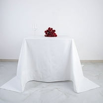 BalsaCircle 90" x 90" White Cotton Square Tablecloth Reception Catering Dining Table Linens
