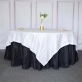 thumbnail image 1 of BalsaCircle 90" x 90" White Metallic Crinkled Taffeta Square Table Overlay Party Tablecloth, 1 of 8