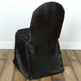 thumbnail image 1 of BalsaCircle Black Banquet Satin Chair Covers Slipcovers Party Wedding Reception Decorations, 1 of 6