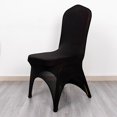 thumbnail image 1 of BalsaCircle Black Fitted Spandex 3-Way Open Arch Stretchable Banquet Chair Cover Party Events Decorations Supplies, 1 of 8