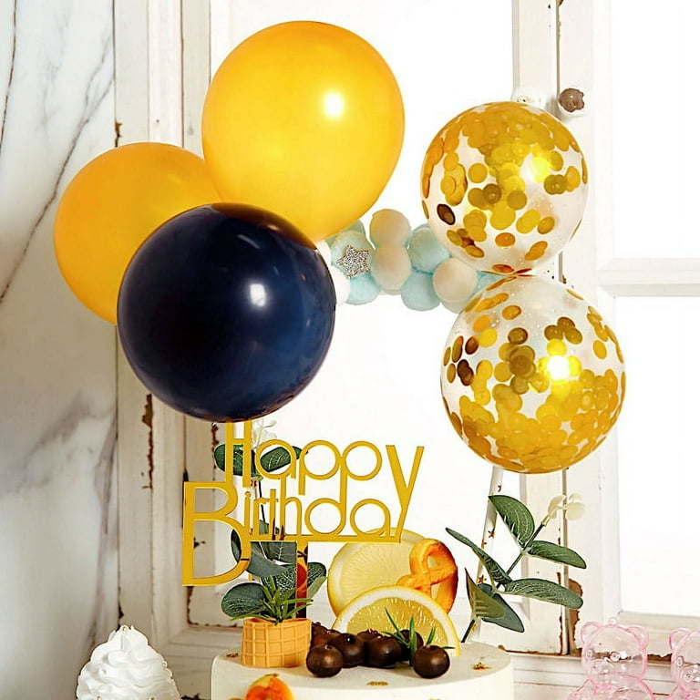 Mini Gold and Black Balloon Cake Topper, Black Balloon Topper, Gold Balloon  Cake Topper, Mini Cake Garland, Mini Balloon Garland
