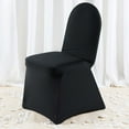 thumbnail image 1 of BalsaCircle Black Solid Banquet Premium Spandex Stretchable Chair Cover Event Slipcover, 1 of 5