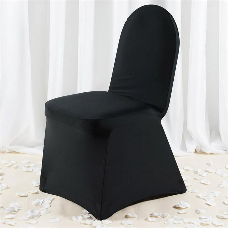 Black Spandex Folding Chair Covers - 100 PCS Weddding Events Party