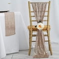 thumbnail image 1 of BalsaCircle Blush Extra Sequin Chair Sash Party Wedding Decorations, 1 of 6