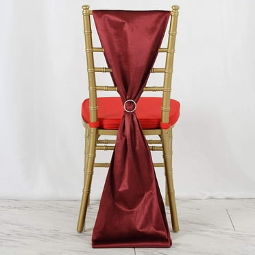 BalsaCircle Burgundy Extra Velvet Chair Sash Party Dinner Birthday Decorations Supplies