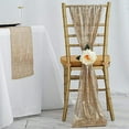 thumbnail image 1 of BalsaCircle Champagne Extra Sequin Chair Sash Party Wedding Decorations, 1 of 6