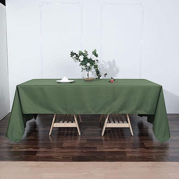 Balsa Circle 10 Pieces 60" x 126" Moss Green Rectangle Polyester Tablecloths Table Linen