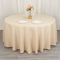 thumbnail image 1 of BalsaCircle 120" Beige Round Premium Polyester Tablecloth Wedding Table Linens, 1 of 8