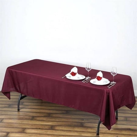 Balsa Circle 60" x 102" Polyester Rectangular Tablecloth Burgundy