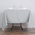 thumbnail image 1 of BalsaCircle Christmas Holidays 70" x 70" Silver Square Polyester Tablecloth Linen, 1 of 7