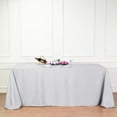 thumbnail image 1 of BalsaCircle Christmas Holidays 90" x 132" Silver Rectangle Polyester Tablecloth Linen, 1 of 8