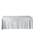 thumbnail image 1 of BalsaCircle Christmas Holidays 90" x 156" Silver Rectangular Premium Velvet Tablecloth Linen, 1 of 8