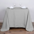 thumbnail image 1 of Balsa Circle Christmas Holidays 90" x 90" Silver Square Polyester Tablecloth Linen, 1 of 8
