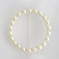 thumbnail image 1 of BalsaCircle Circle Faux Pearls Chair Sash Buckle Pin Ivory, 1 of 7