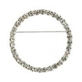 thumbnail image 1 of BalsaCircle Circle Rhinestones Chair Sash Buckle Pin Silver, 1 of 6
