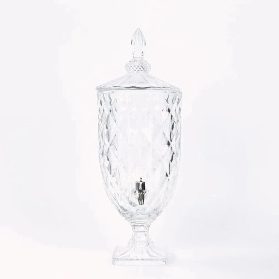 BalsaCircle Clear 1.3 Gallons Glass Beverage Dispenser with Spigot for Party Event Home Decorations Supplies