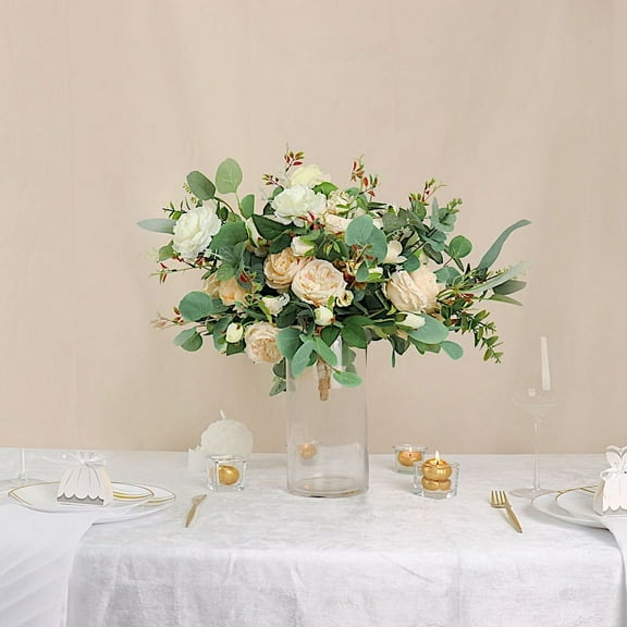 Balsa Circle Clear 12 Pieces 10" Glass Cylinder Vases Party Centerpieces Flowers Bulk