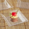 thumbnail image 1 of Balsa Circle Clear 12 Pieces 4.25" Square Plastic Plates Disposable Tableware, 1 of 4