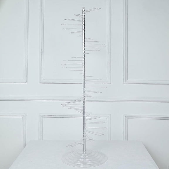 Balsa Circle Clear 4.5 feet Spiral Acrylic Champagne Glass Flute Holder Display Stand Party Events Decorations