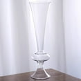 thumbnail image 1 of BalsaCircle Clear 4 Pieces 15" Glass Trumpet Vases Party Centerpieces Flowers Cheap Bulk, 1 of 8