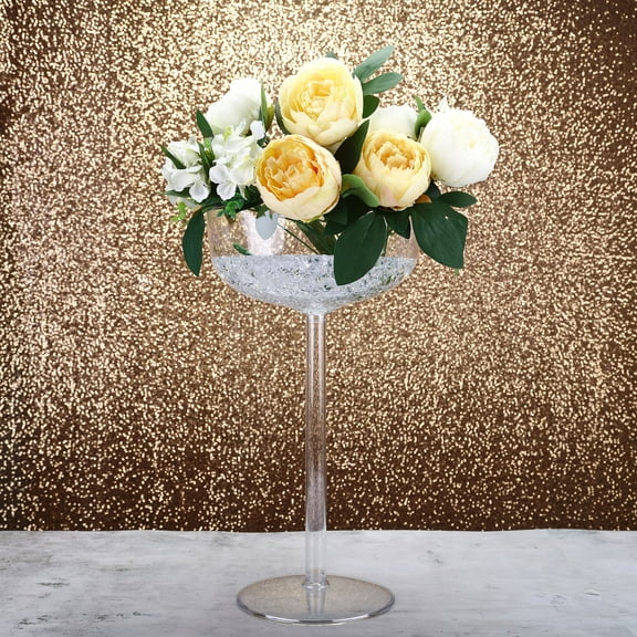 BalsaCircle Clear 4 Pieces 18" Plastic Vases Cups Disposable Party Catering Tableware