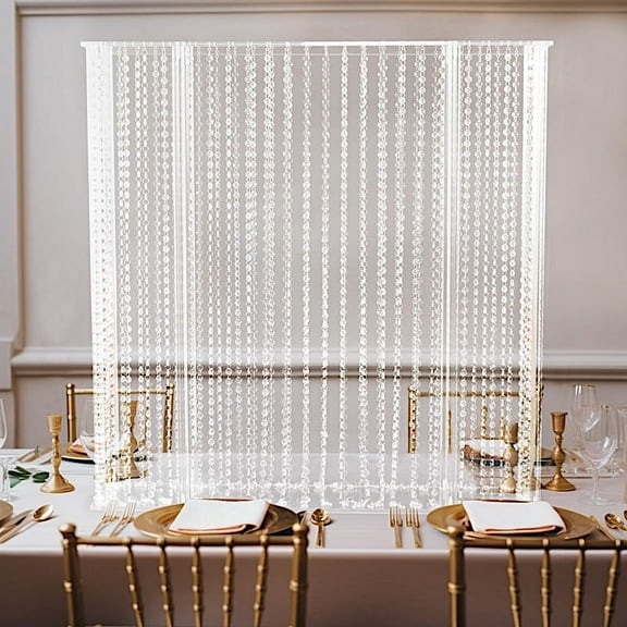 BalsaCircle Clear 40" x 40" Rectangle Acrylic Wedding Centerpiece Stand Hanging Crystal Beads Party Events