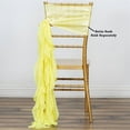 thumbnail image 1 of BalsaCircle Curly Chiffon Chair Sash Yellow, 1 of 4