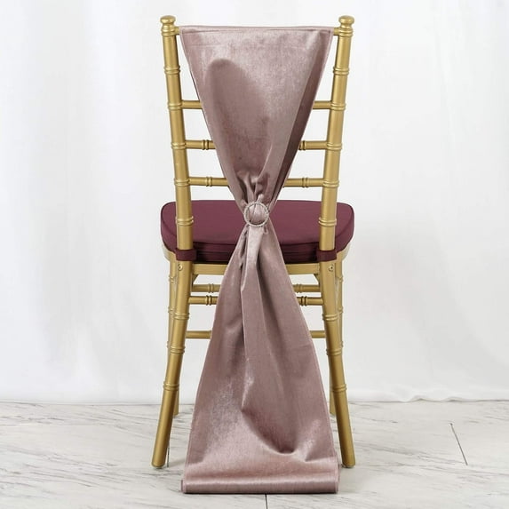 Balsa Circle Dusty Rose Extra Velvet Chair Sash Party Dinner Birthday Decorations